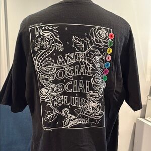 Anti Social Social Club Black Graphic T-Shirt